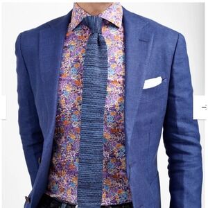 Kurt River Mens Kelsey Spread Shirt Slim Fit Button-Down Floral
Cotton Small NWT